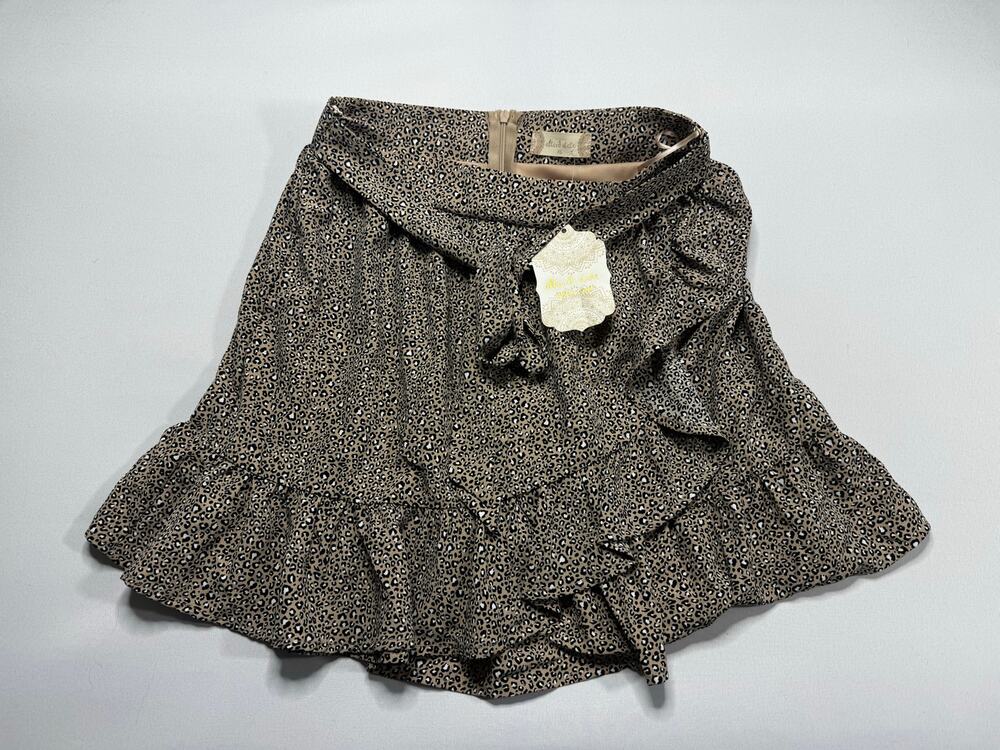NWT Altar'd State Women's Zadie-H4 Leopard Print Ruffle Skirt - Size XS (W26)